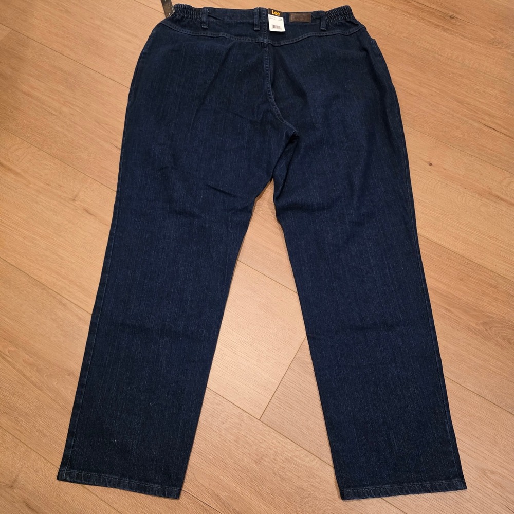 Lee Womens Relaxed Fit Tapered Leg Jeans Dark Wash Mid Rise 20W Medium NEW - Picture 10 of 11